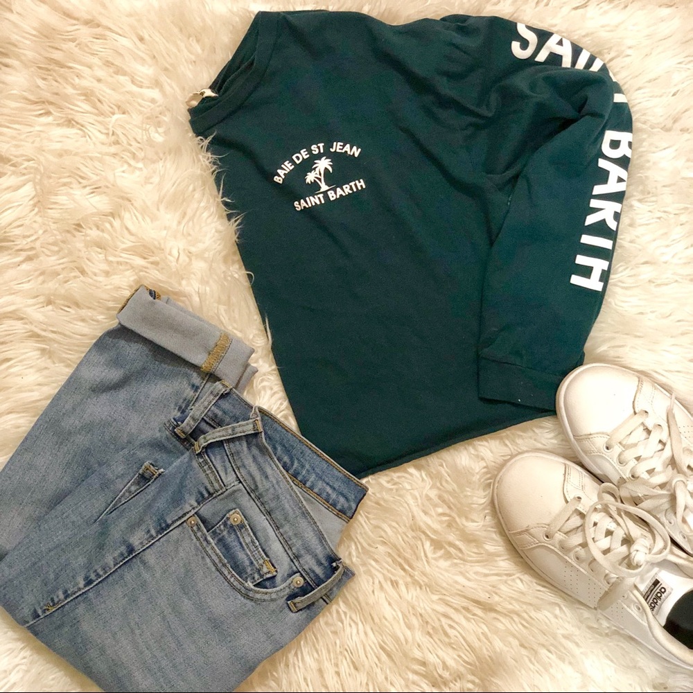 Cropped St. Barth Long Sleeve Tee